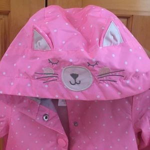 Carter girl’s dotted rain coat